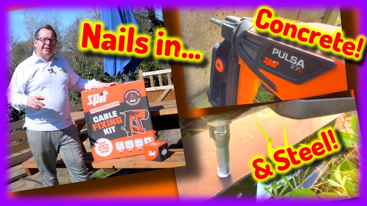 Nails in concrete and steel? Spit Pulsa 27E Paslode Nailer YouTube