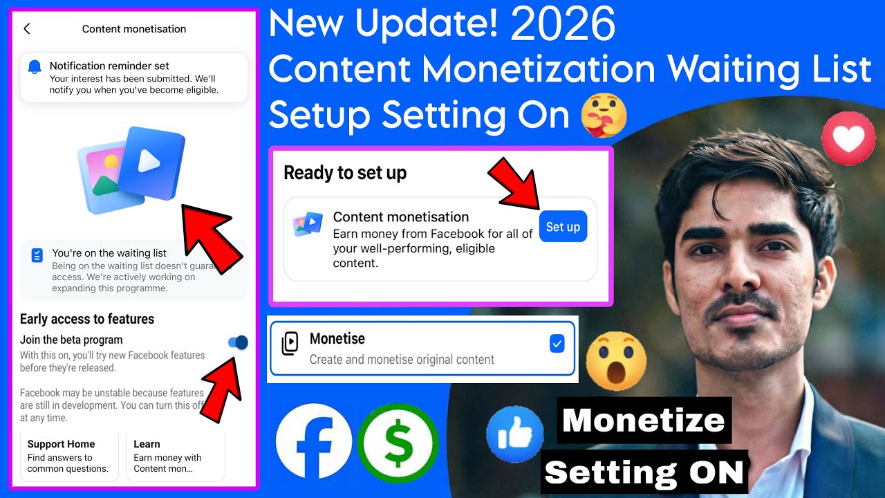 Content Monetization New Update 2026 😍 Facebook Monetize Kaise Kare 🥰 Content Monetization Setup