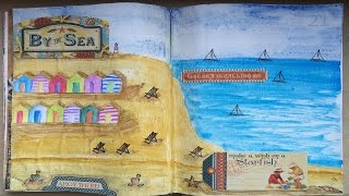 Art journal page - By the sea #lovesummerart
