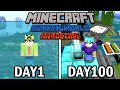 【マインクラフト】沈没した世界でハードコア100日間生き延びてみたらヤバかった【100days】【Minecraft】