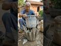 Grandma Turn a Towel into a Cement Planter (Easy DIY) | DIY Garden Decor #viralshorts #diydecor