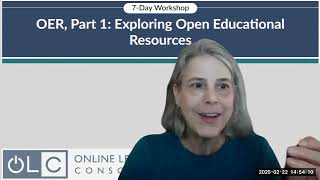OLC OER Part I Facilitator's Welcome Feb 2025