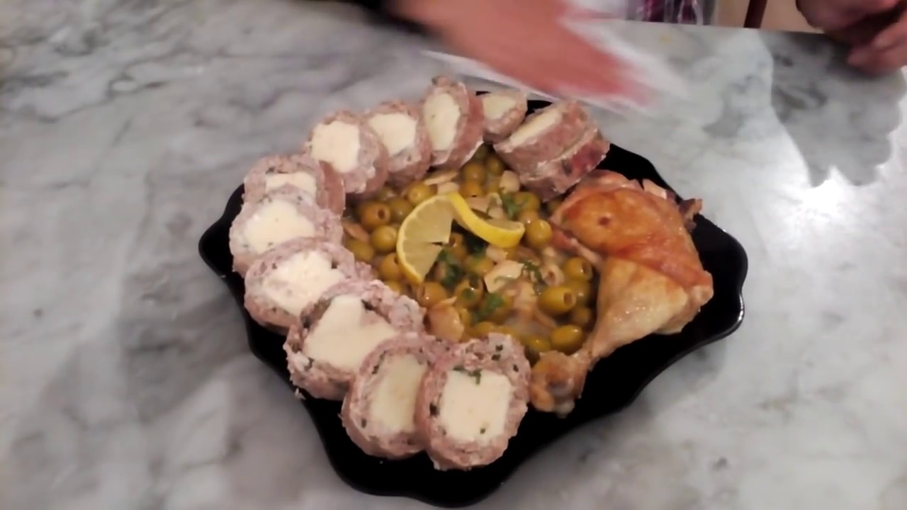 طاجين رولي اللحم المفروم بالجبن