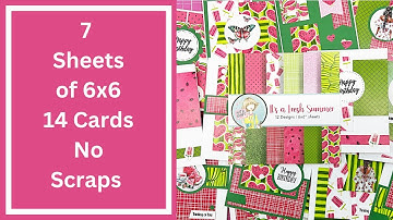 Finishing off a 6x6 Pad - Summer Watermelon Vibes Cardmaking Process- Smash Those Small Pads Collab