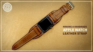 Leathercraft | Making a handmade Apple watch leather strap