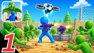 Hero Defense Zombie War Gameplay Walkthrough - A Bat Hero against an army of zombies screenshot 1