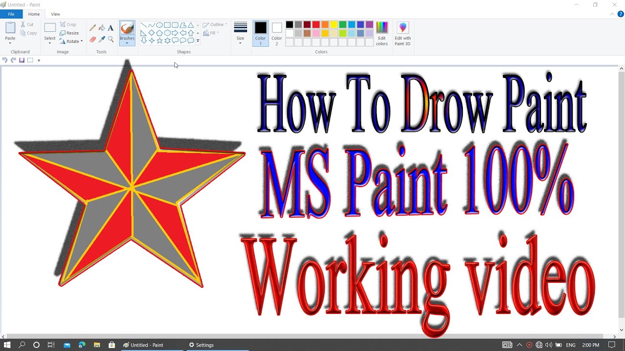 How to Draw MS Paint /Paint stare /draw to Paint /How to Draw MS Paint