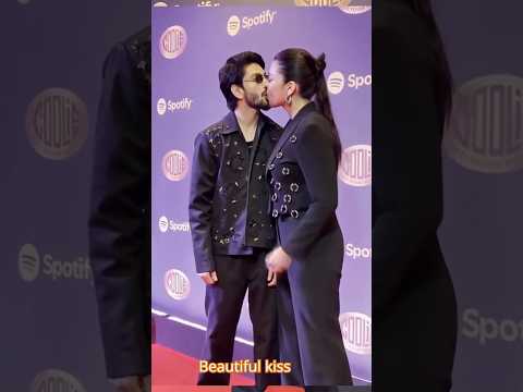 Shruti Haasan Kissing Anirudh Ravichander Coolie Album Launch Shrutihaasan Anirudhravichander 