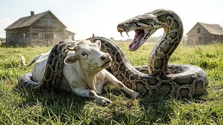Famous Heartbreaking! GIANT PYTHON WRAPS Pregnant White Cow | Terrifying Farm Horror Rescue Wealth