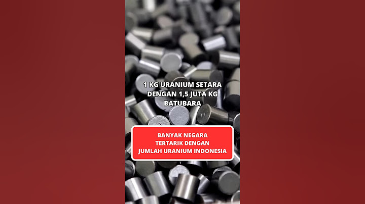 Bahan Baku Reaktor Nuklir Uranium di Indonesia Sangat Berlimpah #shorts