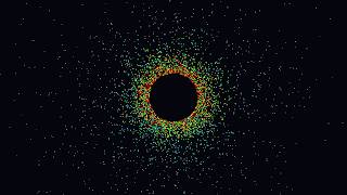 WGSL particles: soft collisions & central gravitating body
