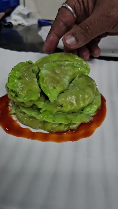 momo garnish different way by chef Dalvvir