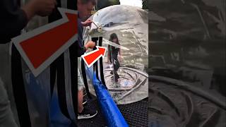 She Tried Walking On Water Inside A Balloon