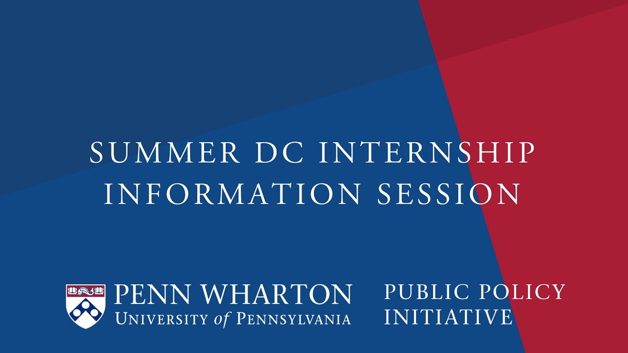 Summer Internship Information Session in DC - YouTube