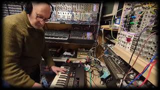 Behringer 2500, MS-5, SY-1, RD-6, Doepfer modular, Jasper, Kawai K3 Berlin School ratchet sequences.