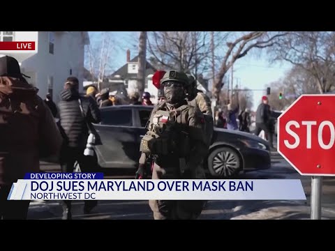 DOJ sues Maryland over face mask ban for law enforcement officers