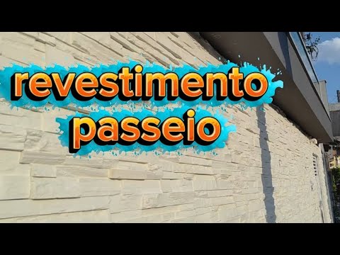Revestimento imita pedra na fachada da casa