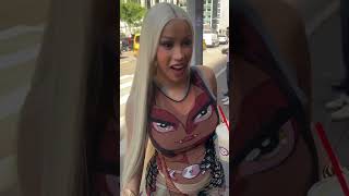 Cardi B aka the Bodega Baddie in a $510 OTTOLINGER Dress