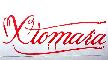 Xiomara Name Signature Calligraphy Status | How to improve Cursive Handwriting | Cut Marker | art