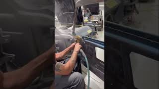 Working on a one piece window setup for one of the #c2 corvettes in our shop. No more vent windows