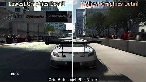 Split Screen Compare - Lowest vs. Highest Graphics Setting - Grid Autosport PC