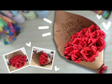 REGALO MUY FÁCIL Y ECONÓMICO ♥️ RAMO DE FLORES DE PAPEL