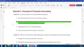 L 20   CMA 2020   PART 1   MCQ