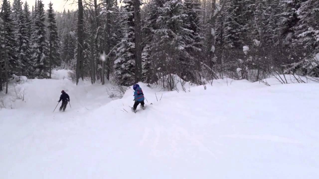 3 year old skiing at Whitefish Mountain Resort! YouTube