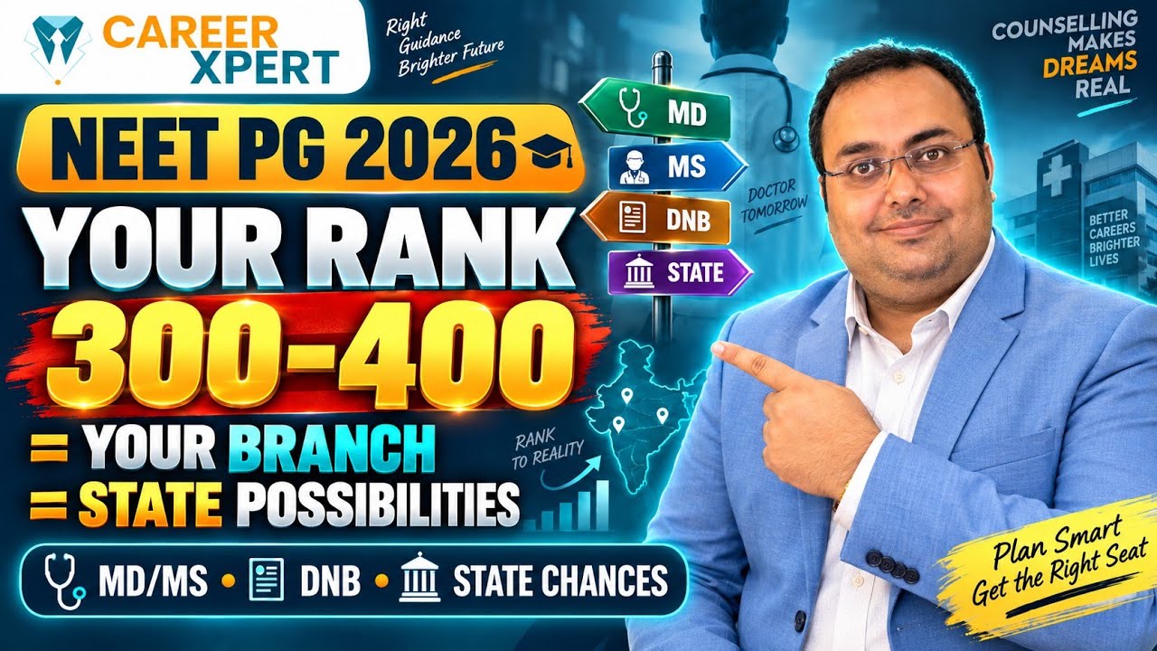 NEET PG 2026 300–400 Marks? Which Branch & State Can You Get |Expected Rank & College Chances #neet