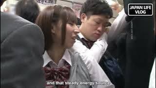 My Sister Take Tokyo train during rush hour (JAPAN BUS VLOG)