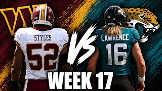 Commanders vs Jaguars Week 17 Simulation | Madden 27 Rosters