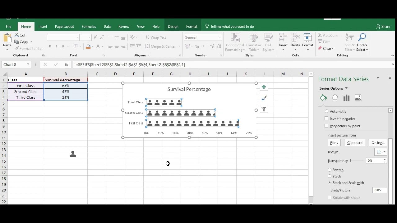 Infographic Chart in Excel: Compare percentages across multiple categories