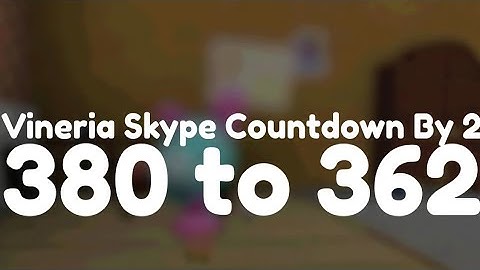 My Countdown By 2: 380 to 362