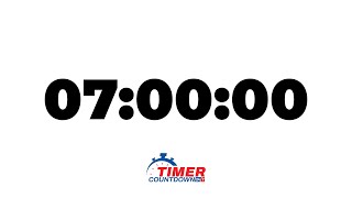7 Hour Timer | White Screen Countdown with Alarm