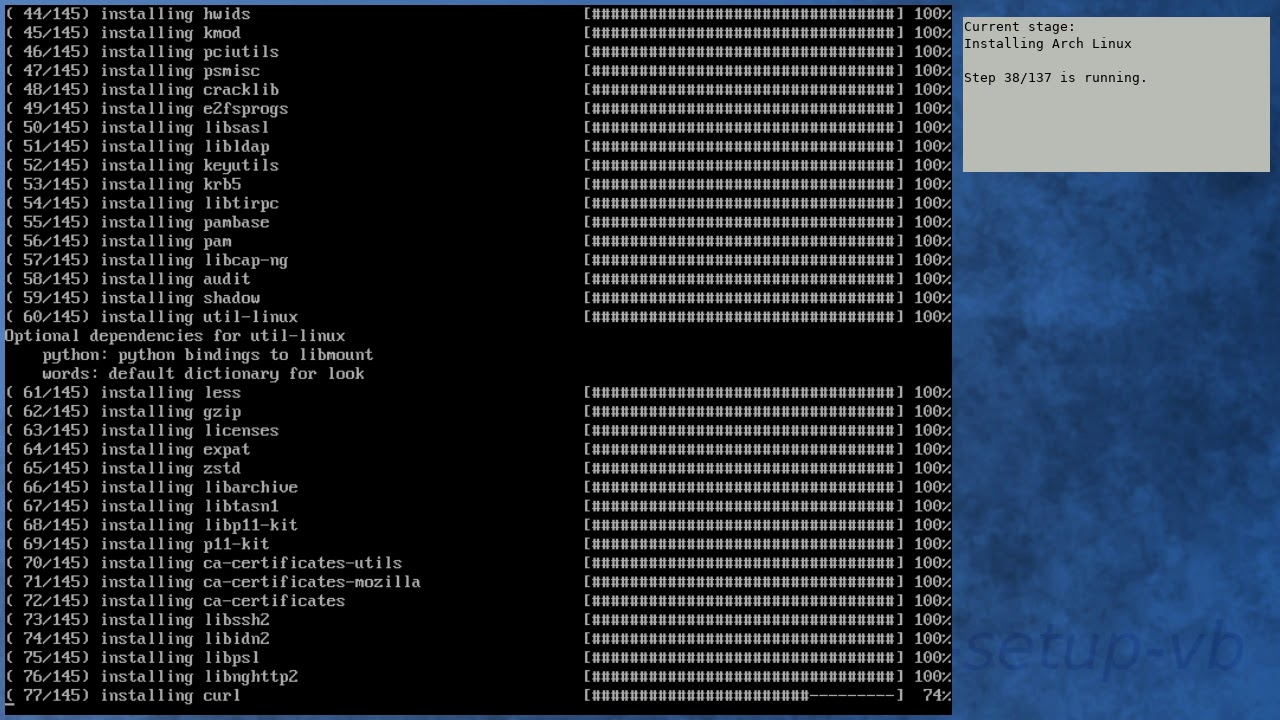 Arch Linux installation recording to kernel 5.6.14arch11 (core) YouTube