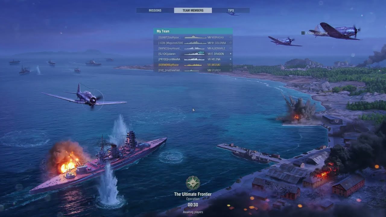 WoWs Operations Gameplay #30 Akizuki