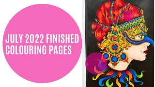 July finished adult colouring pages 2022