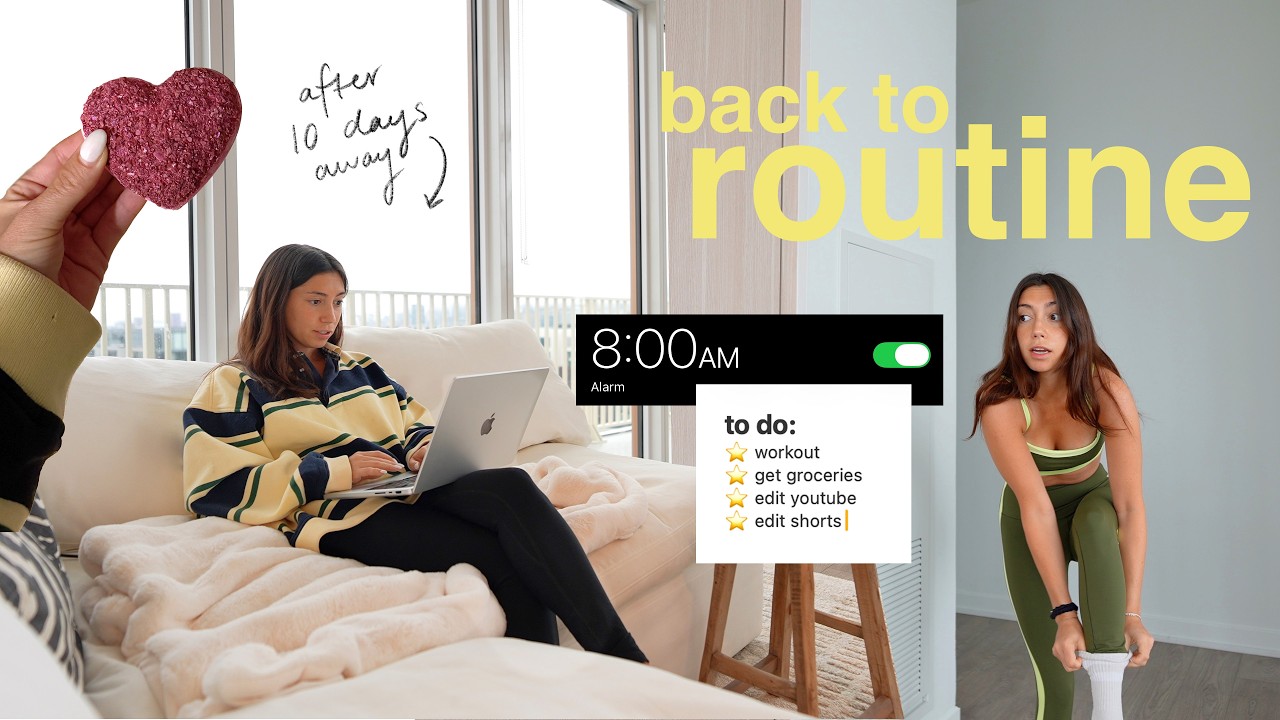 spend a day getting back to routine (groceries, pilates) & a rainy night in