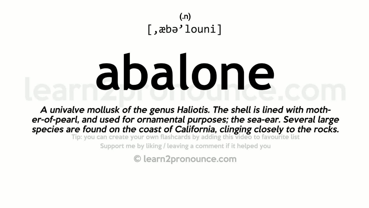 Pronunciation abalone abalone translation