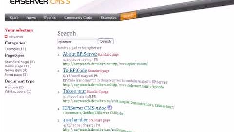 EasySearch - faceted search for EPiServer