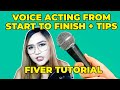 Earn 3,000/hr voice acting tutorial start to finish + tips | Fiver Homebased Diaries