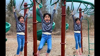 Playground Challenge With Monkey Bar At The Park Kids Fun Activities