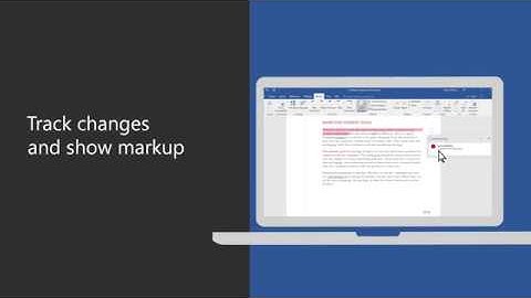 How to Track changes and show markup in Microsoft Word