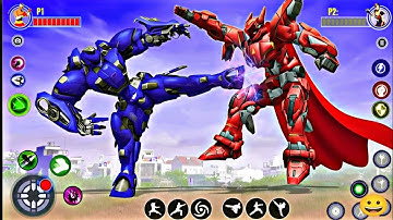 Red Robot Multiple Transformers Dino Car Jet Robot Action - Android Gameplay | Part 90 