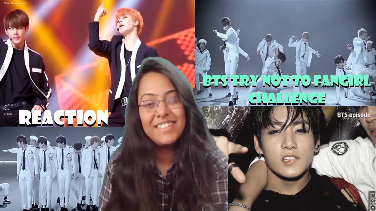 BTS Try not to fangirl challenge REACTION - YouTube