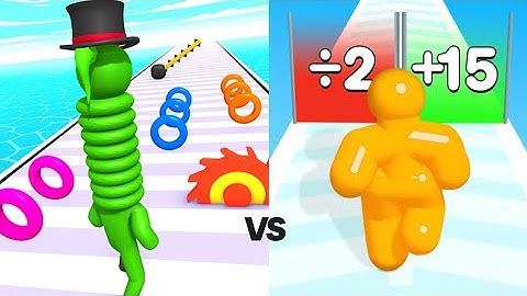 tall man run vs long nack run all max level iOS gameplay #satisfying