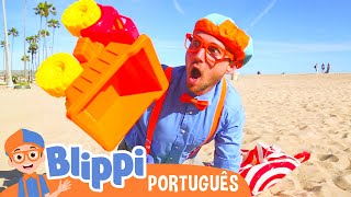 Aprendendo Cores e Números na Praia | Blippi em Português | Vídeos Educativos para Crianças