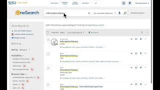 Always Sign in! Starting OneSearch Research