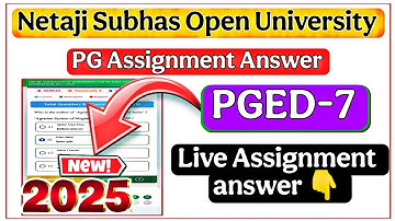 nsou pg assignment 2025 | nsou pged paper 7 assignment answer | PGED-7 assignment answer | PGED-8 