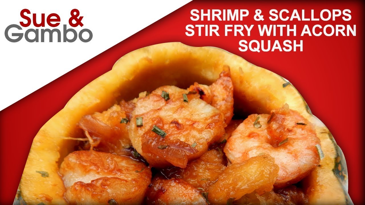 Shrimp And Scallops Stir Fry With Acorn Squash YouTube